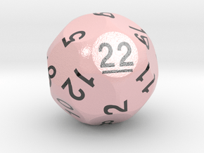 d22 Sphere Dice "Tutu" in Smooth Full Color Nylon 12 (MJF)