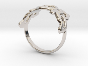Swedish Dala horse heart ring in Platinum: 6 / 51.5