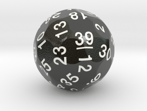 d39 Sphere Dice "Battuere" in Smooth Full Color Nylon 12 (MJF)