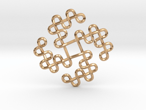 Tetraskelion Knot in Polished Bronze