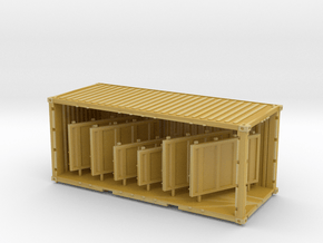 20 ft open Side Container (1/87) in Tan Fine Detail Plastic