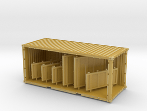 20 ft open Side Container (1/87) in Tan Fine Detail Plastic