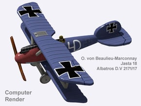 Beaulieu-Marconnay Albatros D.V (full color) in Natural Full Color Nylon 12 (MJF)