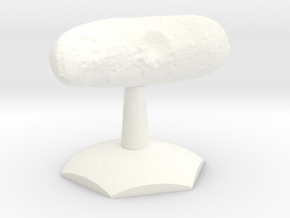 Asteroid Eros on Hex Stand in White Smooth Versatile Plastic