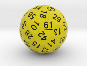 d61 Sphere Dice "Asymmetrix" in Matte High Definition Full Color