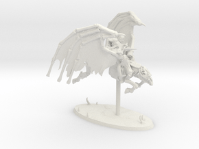 Undead Pegasus with Plague Rider in White Natural Versatile Plastic