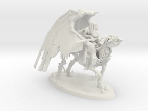 Undead Pegasus with Plague Rider in White Natural Versatile Plastic
