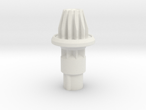 Gear Point in White Natural Versatile Plastic