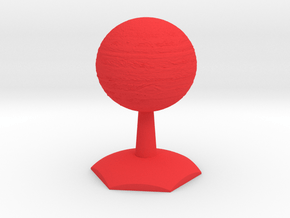 Jupiter on Hex Stand in Red Smooth Versatile Plastic