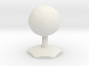 Ganymede on Hex Stand in White Natural Versatile Plastic