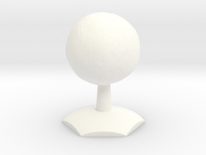Ganymede on Hex Stand in White Smooth Versatile Plastic