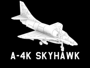 7cm A-4K Skyhawk (Loaded/Gear Up) in White Natural Versatile Plastic: Large