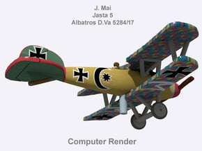 Josef Mai Albatros D.Va (full color) in Natural Full Color Nylon 12 (MJF)