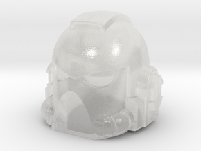 Space Marine First Born Helmet for Lego Minifig in Clear Ultra Fine Detail Plastic