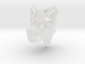 Gnoll Mask for Lego Minifig in Clear Ultra Fine Detail Plastic
