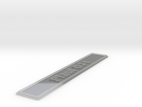 Nameplate Piaui D31 (10 cm) in Clear Ultra Fine Detail Plastic