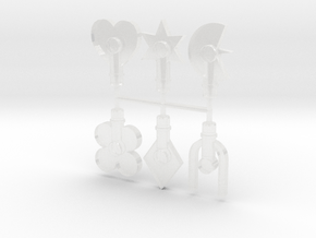 Lucky Charms Alien Weapon Set Micronauts in Clear Ultra Fine Detail Plastic: d00