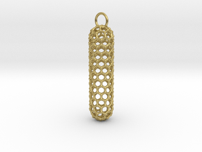 0852 Carbon Nanotube Capped (9,0) 0.7x0.69x3 cm in Natural Brass