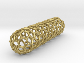 0850 Carbon Nanotube Capped (9,0) 1.04x1.03x4.0 cm in Natural Brass