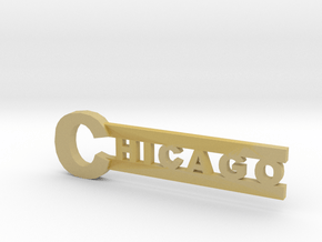 Chicago necklace pendant in Tan Fine Detail Plastic: Extra Small