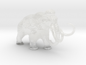 Mammoth 20mm H0 scale animal miniature model wild in Clear Ultra Fine Detail Plastic