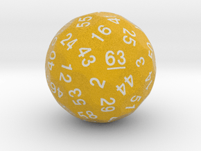 d63 Sphere Dice "Katrina Shveta" in Natural Full Color Sandstone