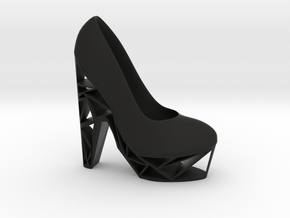 Right Triangle High Heel in Black Smooth PA12
