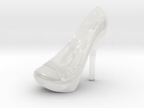 Left Jolie Toestrap High Heel in Clear Ultra Fine Detail Plastic