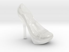 Right Jolie Toestrap High Heel in Clear Ultra Fine Detail Plastic