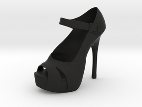 Left Ally High Heel in Black Smooth PA12
