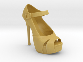 Right Ally High Heel in Tan Fine Detail Plastic