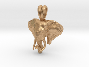 Elephant Pendant in Natural Bronze