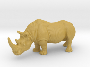 White Rhinoceros 20mm H0 scale animal miniature wl in Tan Fine Detail Plastic