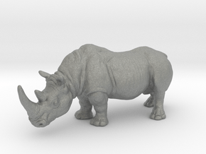 White Rhinoceros 20mm H0 scale animal miniature wl in Gray PA12