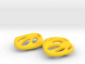 Pierced Rhombus Earrings in Yellow Smooth Versatile Plastic