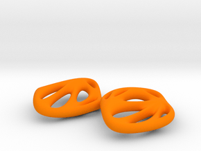 Pierced Rhombus Earrings in Orange Smooth Versatile Plastic