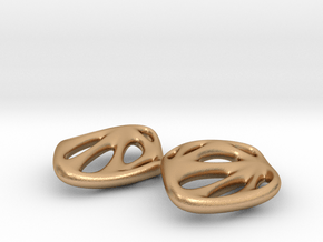 Pierced Rhombus Earrings in Natural Bronze