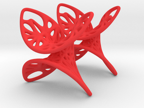 Geometric Butterfly Earrings in Red Smooth Versatile Plastic