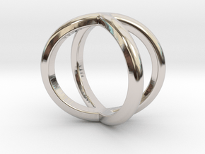 Sevif Ring - Simplistc Set   in Rhodium Plated Brass: 3.5 / 45.25