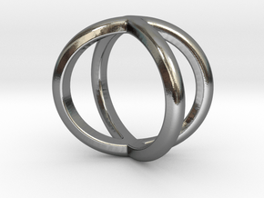Sevif Ring - Simplistc Set   in Polished Silver: 3.5 / 45.25