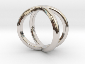 Sevif Ring - Simplistc Set   in Rhodium Plated Brass: 5.5 / 50.25