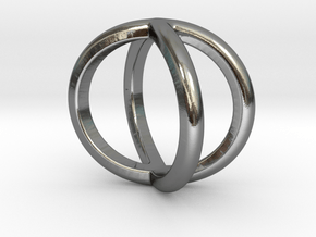 Sevif Ring - Simplistc Set   in Polished Silver: 9 / 59