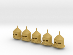 5 x Medieval Kiptschak Mask in Tan Fine Detail Plastic