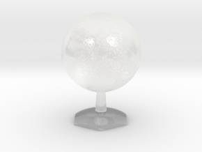 Pluto on Hex Stand in Clear Ultra Fine Detail Plastic