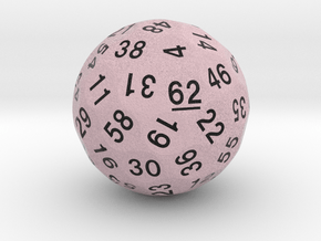 d62 Sphere Dice "Alphanumeric Picker" in Matte High Definition Full Color