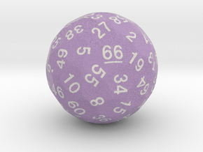 d66 Sphere Dice "Clickety-Click-Clack" in Natural Full Color Sandstone