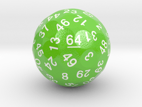 d64 Sphere Dice "Angelina" in Smooth Full Color Nylon 12 (MJF)