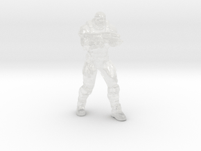Mass Effect Shepard defender armor miniature games in Clear Ultra Fine Detail Plastic