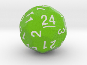 d24 Sphere Dice "Chrono Cadence" in Natural Full Color Nylon 12 (MJF)