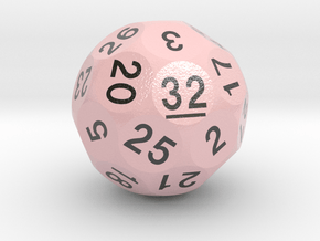 d32 Sphere Dice "Doubling Dynamo" in Smooth Full Color Nylon 12 (MJF)
